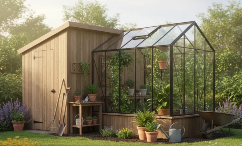 garden shed greenhouse combo