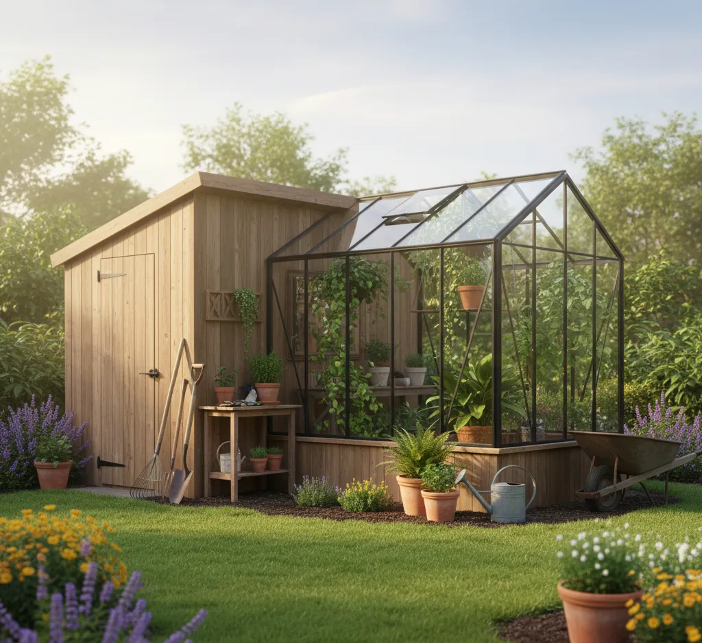 garden shed greenhouse combo