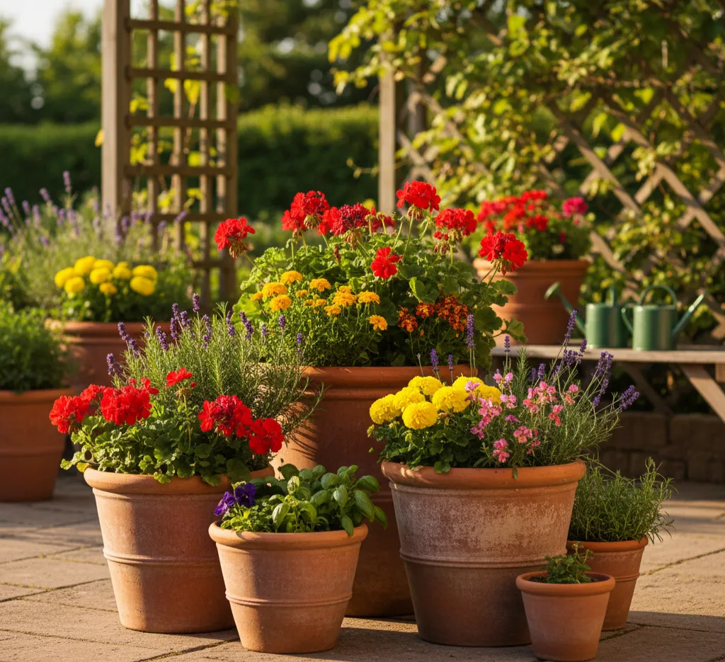 terracotta large garden pots