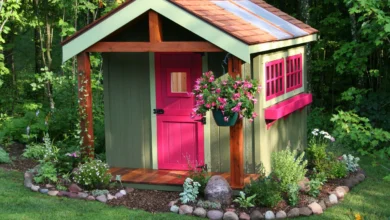 garden shed with porch
